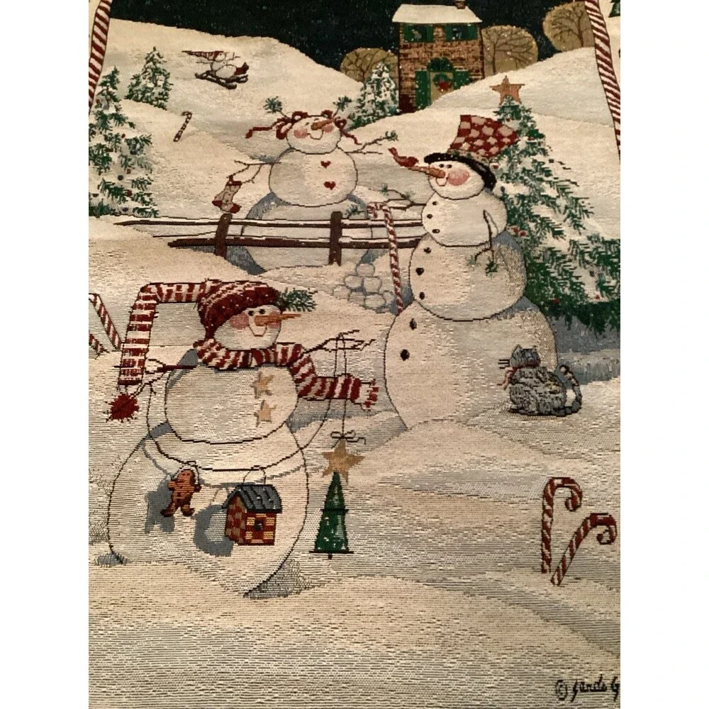 Snowman Wall Hanging Tapestry With Lights Manual Woodworkers & Weavers 26